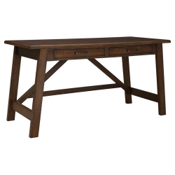 ASHLEY FURNITURE Baldridge Engineered Wood Home Office Desk In Rustic In Brown