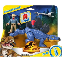 FISHER-PRICE Imaginext Jurassic World Dominion Stegosaurus & Dr. Alan Grant Figure