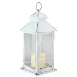 NORTHLIGHT Brushed Candle Lantern With Flameless Led Candle - 12.5
