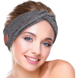 DOLAER Bluetooth Headband for Women, HD Speakers Bluetooth 5.0 Wireless Headband Headphones, Fashion Head Band \w Knotted/twist Design for Yoga