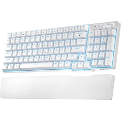 RK ROYAL KLUDGE Rk96 90% Triple Mode Bt5.0/2.4G/USB-C Hot Swappable Mechanical Keyboard \w Magnetic Hand Rest, 96 Keys Wireless Tooth Gaming