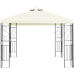TOPBUY 2-Tiers 10'x10' Outdoor Canopy Gazebo Art Steel Frame Party Patio Large Canopy Gazebo W/netting