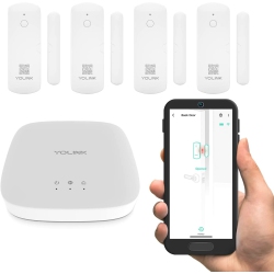 YOLINK Smart Home Starter Kit: 4 Door/window Sensors & Hub Kit, Compatible \w Alexa, Ifttt, App for Remote Monitoring, Control And Alerts, Door