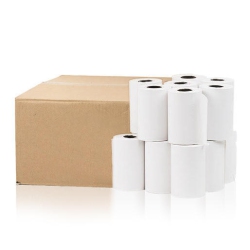 Image Thermal Paper Rolls, 2-1/4" x 60' (Diameter: 38 mm, inner 9-13mm), 100 Rolls/Box - 1 Box in Black