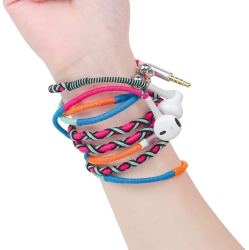 DOLAER Rope Earphones, Earbuds, In Ear 3.5MM Jack Headphones \w Microphone Remote for Iphone, Ipad, Mac, Laptop Android Devices Fabric Braided