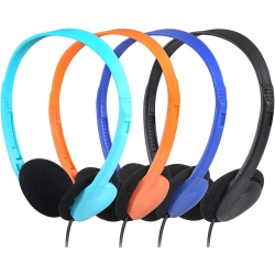 DOLAER Kids Headphones Bulk 12 Pack Multi Colors for School Classroom Students Teens Children Gift And Adult (12 Mixed)