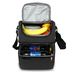 YELLOW-PRICE Insulated Leakproof Double Decker Cooler Bag for Trip/ Picnic/ Sports/ Flight