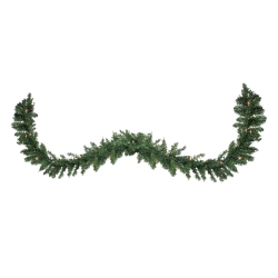 NORTHLIGHT Pre-Lit Buffalo Fir Commercial Christmas Garland - 25' X 17" - Clear Lights