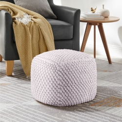 LOFT LYFE Swara Cotton Yarn Pouf In White