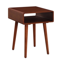 CONVENIENCE CONCEPTS Napa End Table With Shelf In Wood Finish In Mahogany