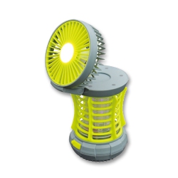 RCA Rfl0100 - 4-In-1 Rechargeable Lantern, Led Flashlight, Foldable Fan & Mosquito Zapper