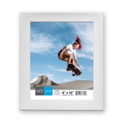 HAUZ Frm7562 - 8X10 Curved Picture Frame Wood Texture In White
