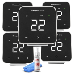 HONEYWELL 5-Pack D6 Pro Wi-Fi Ductless Controller + Lcd Cleaner In Black