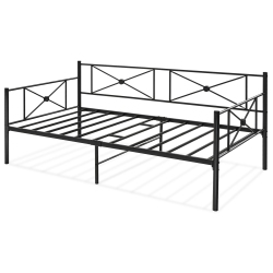 COSTWAY Twin Metal Daybed Frame With Slats Classic Mattress Foundation Bed Sofa