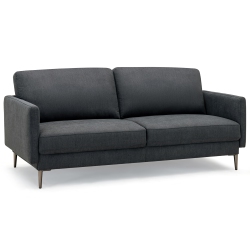 COSTWAY 76.5" Fabric Sofa Couch Living Room Small Apartment Furniture W/ Metal Leg