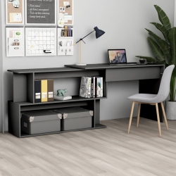 VIDAXL Corner Desk 47.2"x19.7"x29.9" Chipboard In Gray