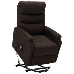 VIDAXL Stand-Up Recliner Fabric In Dark Brown