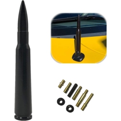 DOLAER Bullet Style Stubby Antenna Mast Radio Aerial Replacement Fit Toyota Tacoma 1995-2019 4.2 Inches In Black