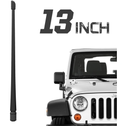 DOLAER Antenna Compatible \w Jeep Wrangler Jk Jku Jl Jlu Rubicon Sahara (2007-2020) 13 Inches Flexible Rubber Antenna Replacement Designed For