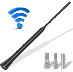 DOLAER Universal Car Antenna Replacement, Car Roof Aerial Mast Am/fm/dab Roof Car Radio Antenna Aerial Mast, Rod Car Signal Antenna, Aerial Mast