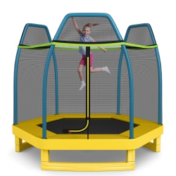 COSTWAY 7Ft Kids Trampoline Outdoor Indoor Recreational Bounce Jumper