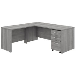 BBF Studio C 72W L Shaped Desk With Mobile File Cabinet In - Engineered Wood In Gray