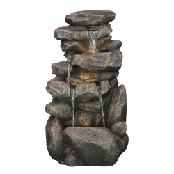 HENRYKA Outdoor Fountain - Led Lights - Resin