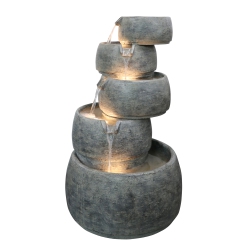 HENRYKA Outdoor Fountain - Led Lights - Resin