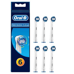 BRAUN Oral-B Precision Clean Refill Replacement Rechargeable Toothbrush Heads 6 In Pks