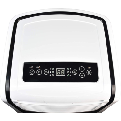 HONEYWELL Compact Portable Air Conditioner With Dehumidifier And Fan for Rooms Up to 350 Sq. Ft. In White/black