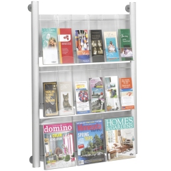 SCRANTON & CO 9 Pocket Magazine Rack In In Silver