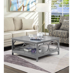 CONVENIENCE CONCEPTS Omega Square 36" Coffee Table In Wood Finish In Gray