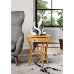 CONVENIENCE CONCEPTS Classic Accents Schaffer End Table In Vanilla Wood Finish
