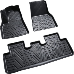 KUNOVA (Tm) Tpe Floor Mat Comptible With Tesla Model Y 2021 2022 Full Cover 3D Mat, All Weather Floor Mats