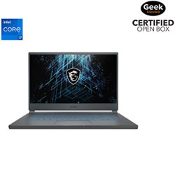 Open Box - MSI Stealth 15M 15.6" Gaming Laptop -Grey (Intel Core i7-11375H/512GB SSD/16GB RAM/ RTX 3060)