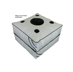 BOSCOMAN - Indoor/outdoor 2-Piece Ottoman Set Beanbag - Cover Only - 96072062 In Beige