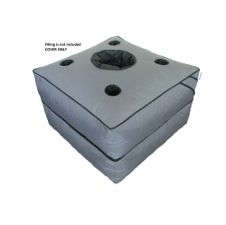 BOSCOMAN - Indoor/outdoor 2-Piece Ottoman Set Beanbag - Anthracite Cover Only - 96072004