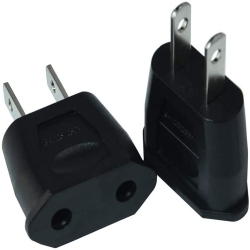 ISTAR 2Pack American Travel Adapter 2 Pin European Eu to Us Plug Power Adapter Converter