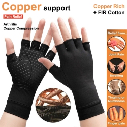 YELLOW-PRICE Copper Arthritis Compression Gloves-Relieve Arthritis Symptoms, Raynauds Disease