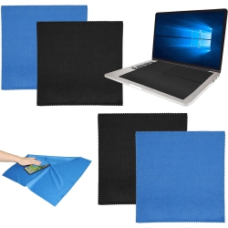 DOLAER Eco-Fused Large Microfiber Cleaning Cloths - 4 Pack - 18 X 18 Inch - Perfect for Wide Screen Tvs, Large Computer Monitors- Also for Cleaning