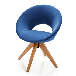 SLICKBLUE Swivel Accent Chair With Oversized Upholstered Seat for Home Office