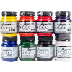 JACQUARD PRODUCTS Jacquard Textile Color Fabric Paint 2.25OZ 8/pkg-Primary & Secondary Colors