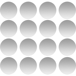 DOLAER Phone Metal Plates for Magnetic Car Mount, Wall, Phone Holder. Replacement Set Of 16 Round Iron Discs Without Holes. 3M Adhesive Thin Steel