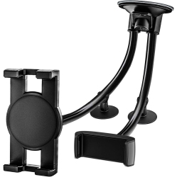 DOLAER Dual Car Tablet Mount, Windshield Car Window Phone & Tablet Holder \w Double Long Arm Suction Cup for Ipad Pro 9.7, 11, 12.9 Air Mini 5 4 3 2