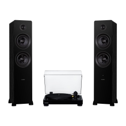 FLUANCE Rt80 Classic High Fidelity Vinyl Turntable And Ai81 Powered 2-Way Floorstanding Tower Speakers