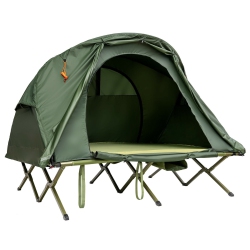 SLICKBLUE 2-Person Outdoor Camping Tent With External Cover-Green