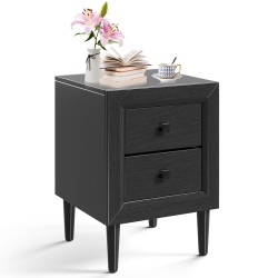 SLICKBLUE Multipurpose Retro Bedside Nightstand With 2 Drawers