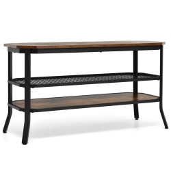SLICKBLUE Tv Stand With Mesh Storage – 3-Tier Console Table for Tvs Up to 55", Entryway Or Hall Use