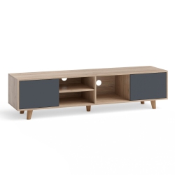 SLICKBLUE 65" Tv Entertainment Unit – Open Shelf Tv Console Table for Modern Living Room