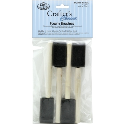 ROYAL BRUSH Foam Brushes 4/pkg-1" Width